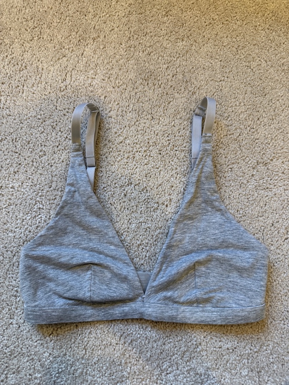 Everlane supima cotton bralette grey XS